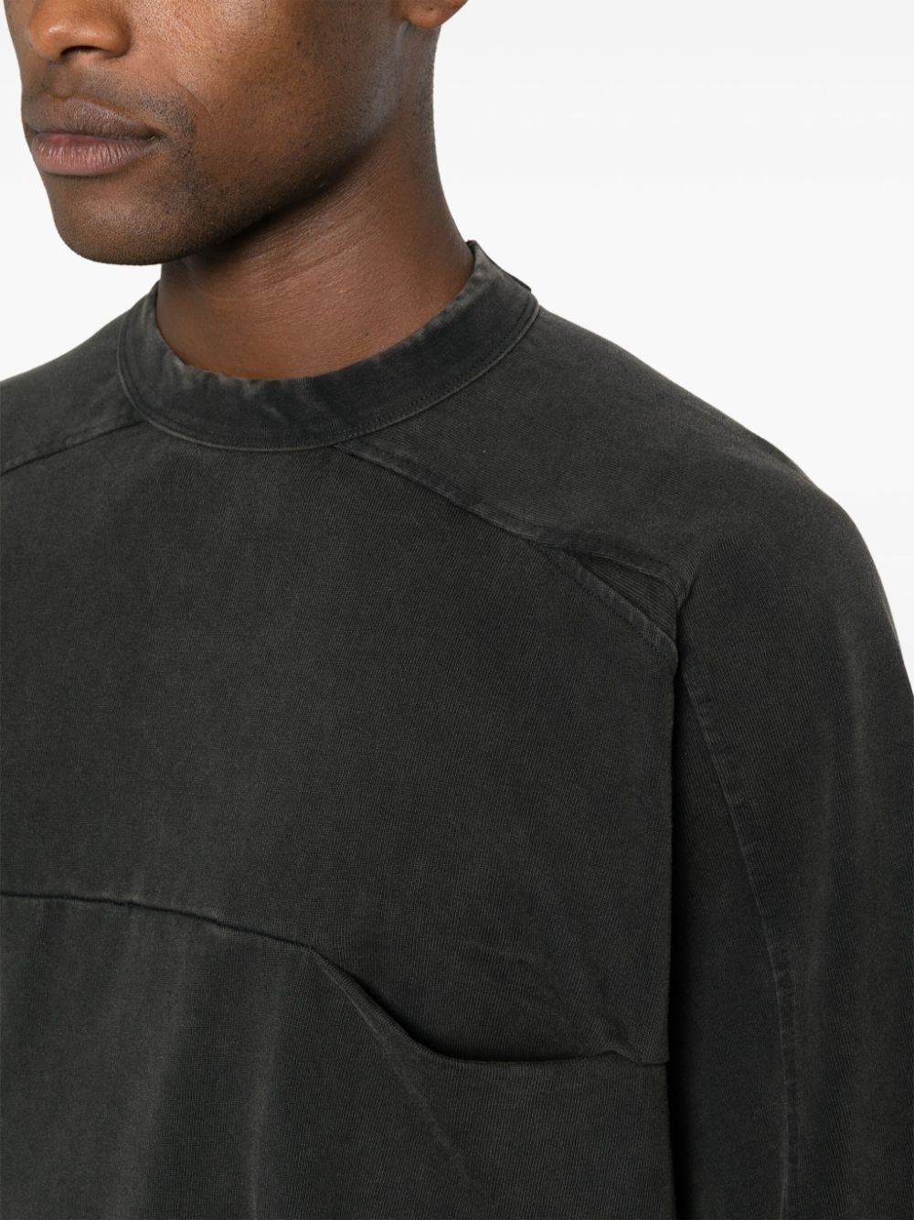 panelled organic-cotton T-shirt - 6