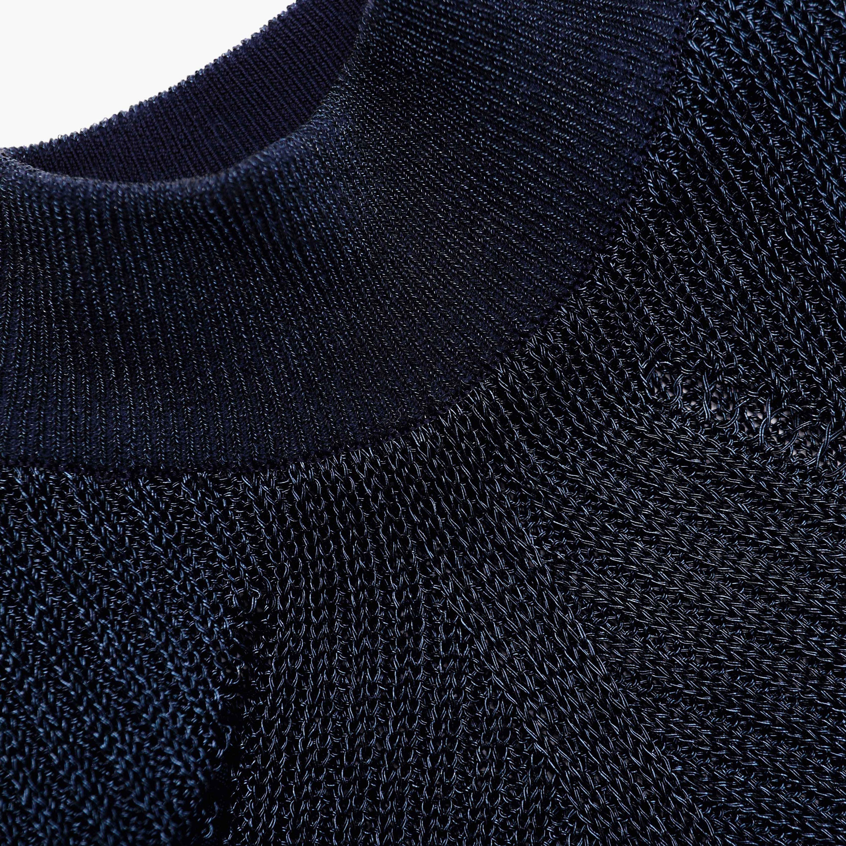 Navy Lurex Knit Maxi Dress - 5