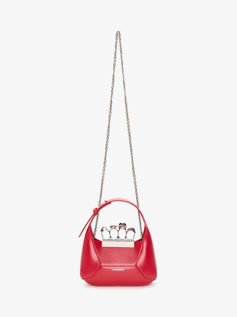 Women's The Jewelled Hobo Mini Bag in Welsh Red 5