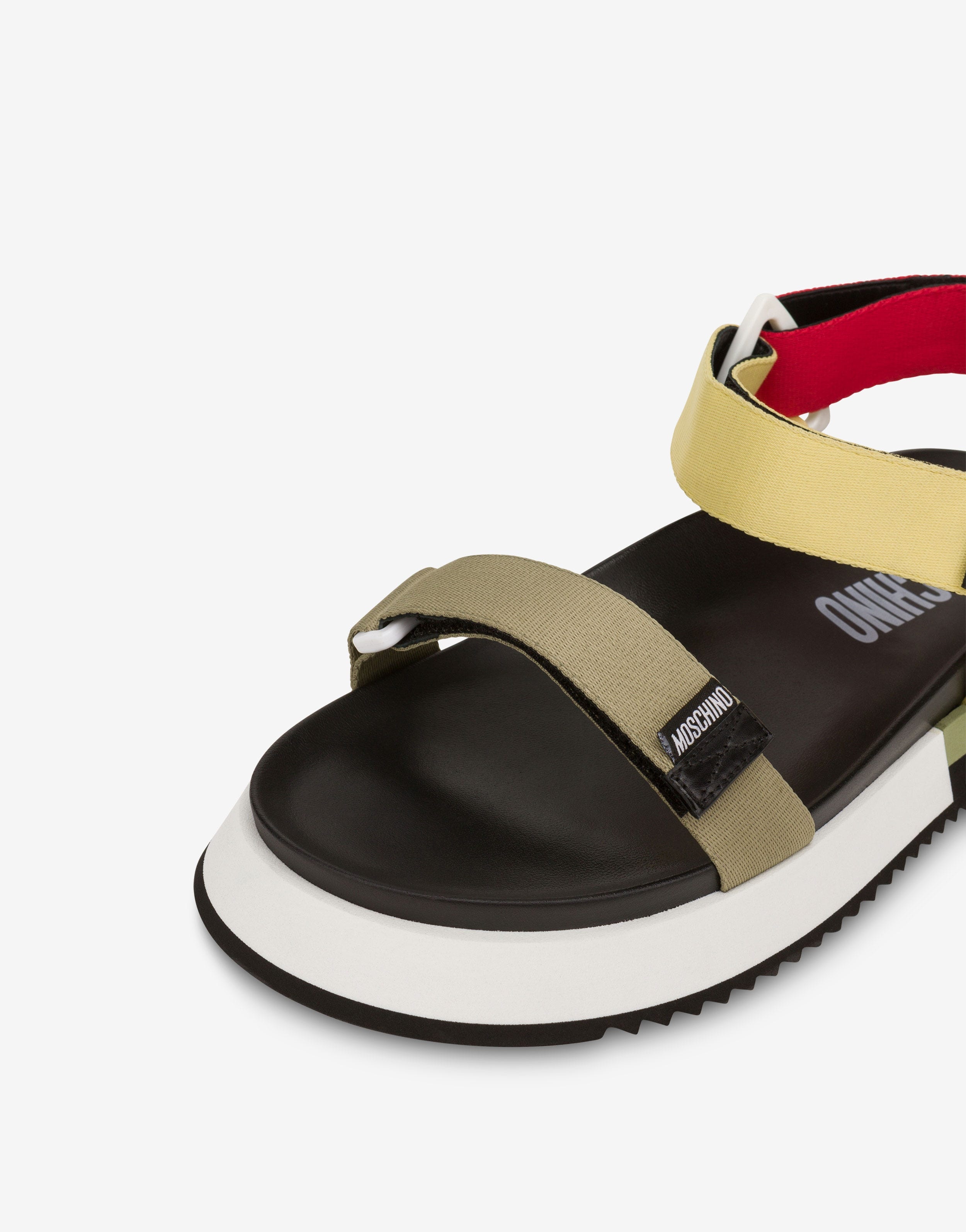 MULTICOLOURED-STRAP SANDALS - 4