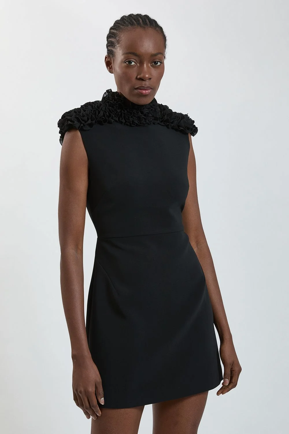Rosette Trim Midi Dress - 1