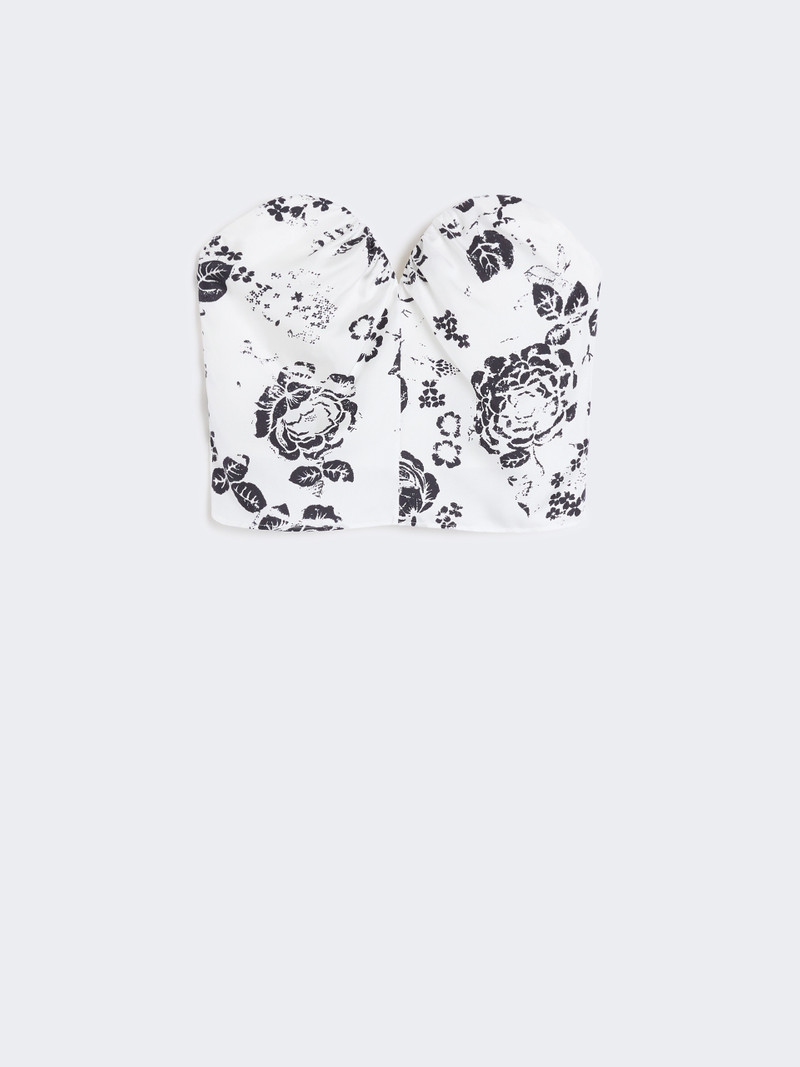 PALERMO Printed silk corset top 1
