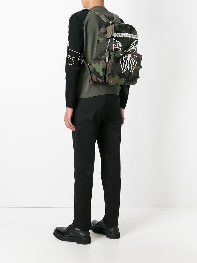 Valentino Valentino Garavani Rockstud camouflage backpack outlook