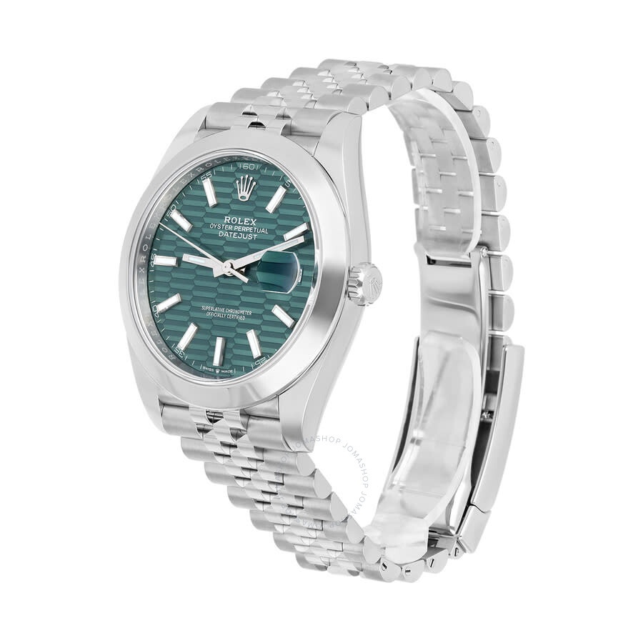 Rolex Datejust 41 Mint Green Fluted Dial Automatic Men's Jubilee Watch M126300-0022 - 4