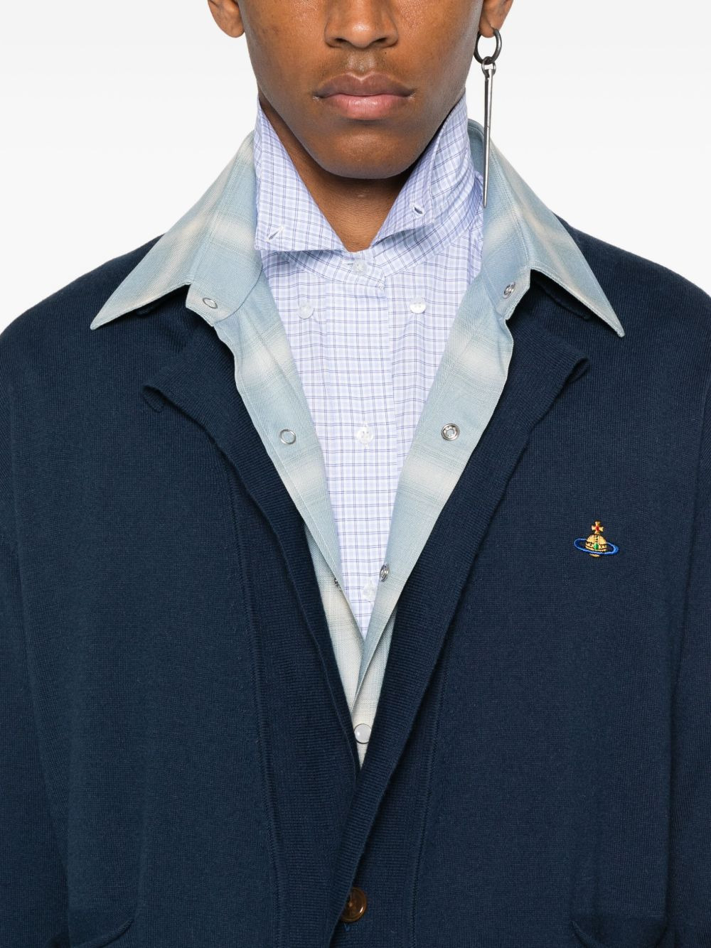 patch-pocket cardigan - 5