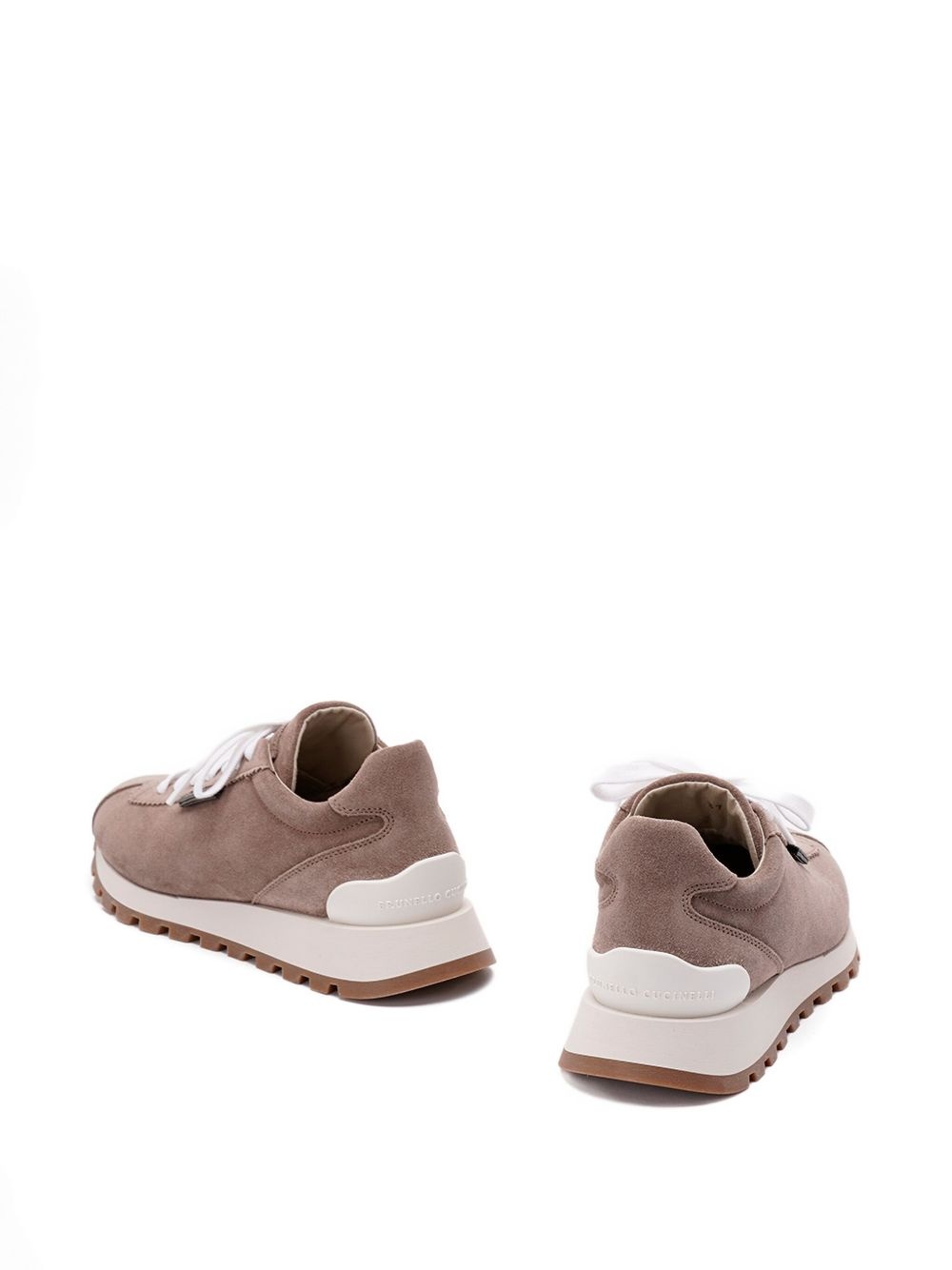 suede lace-up sneakers - 3
