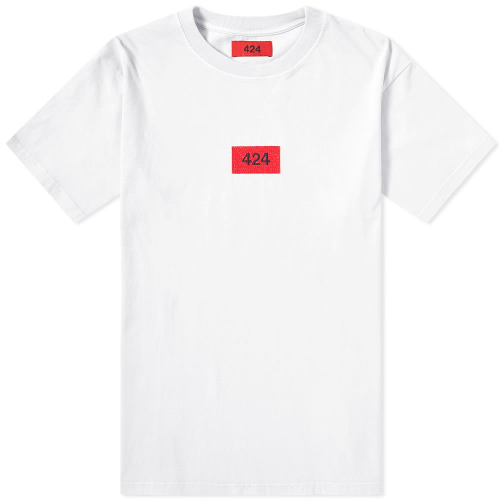 424 Box Logo Embroidered Essential Tee - 1