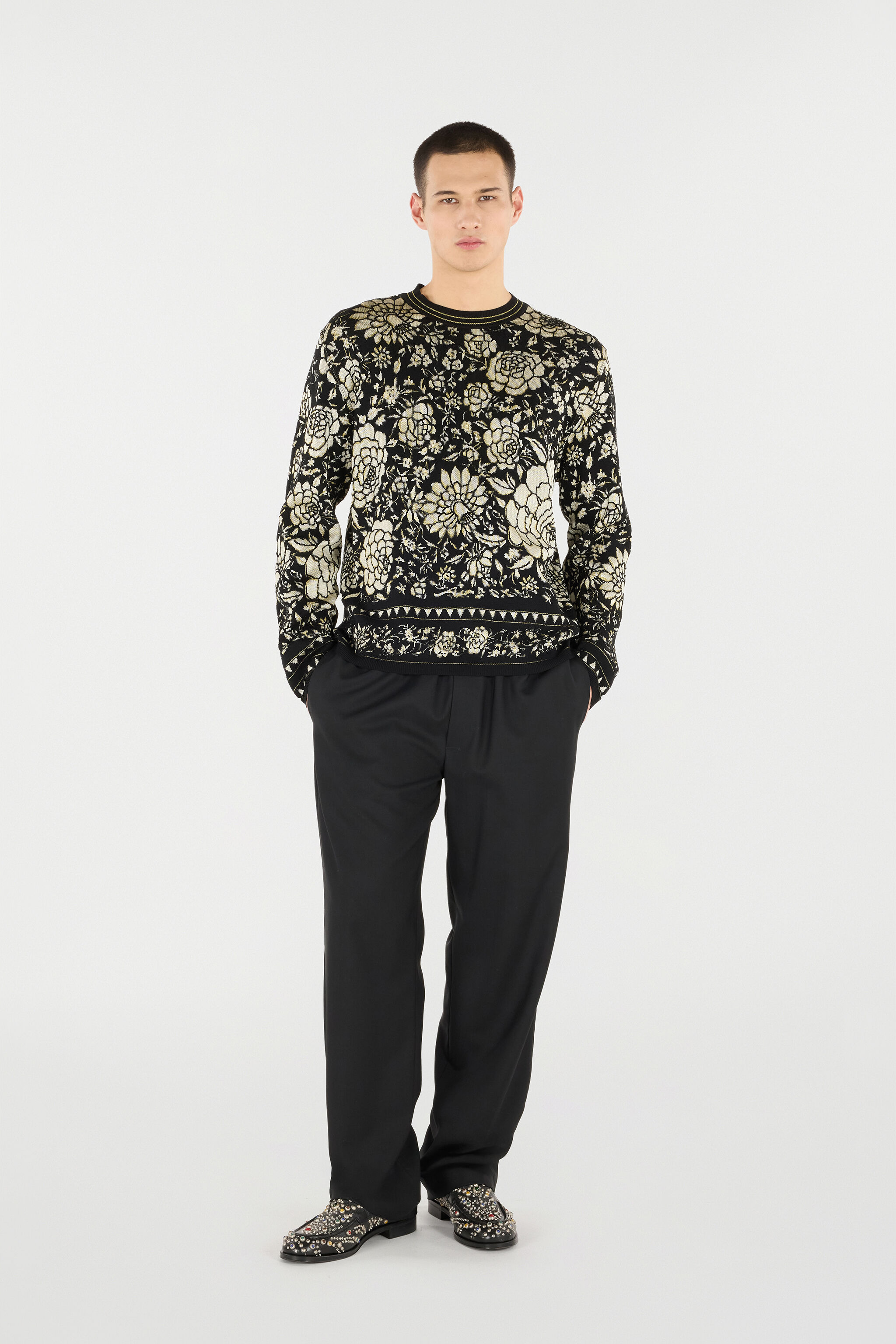 Floral Wool-Blend Sweater - 2