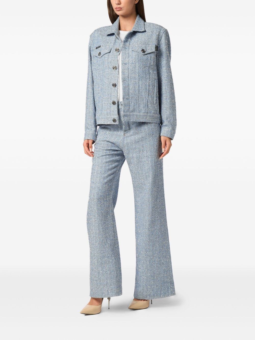 tweed cropped jacket - 2