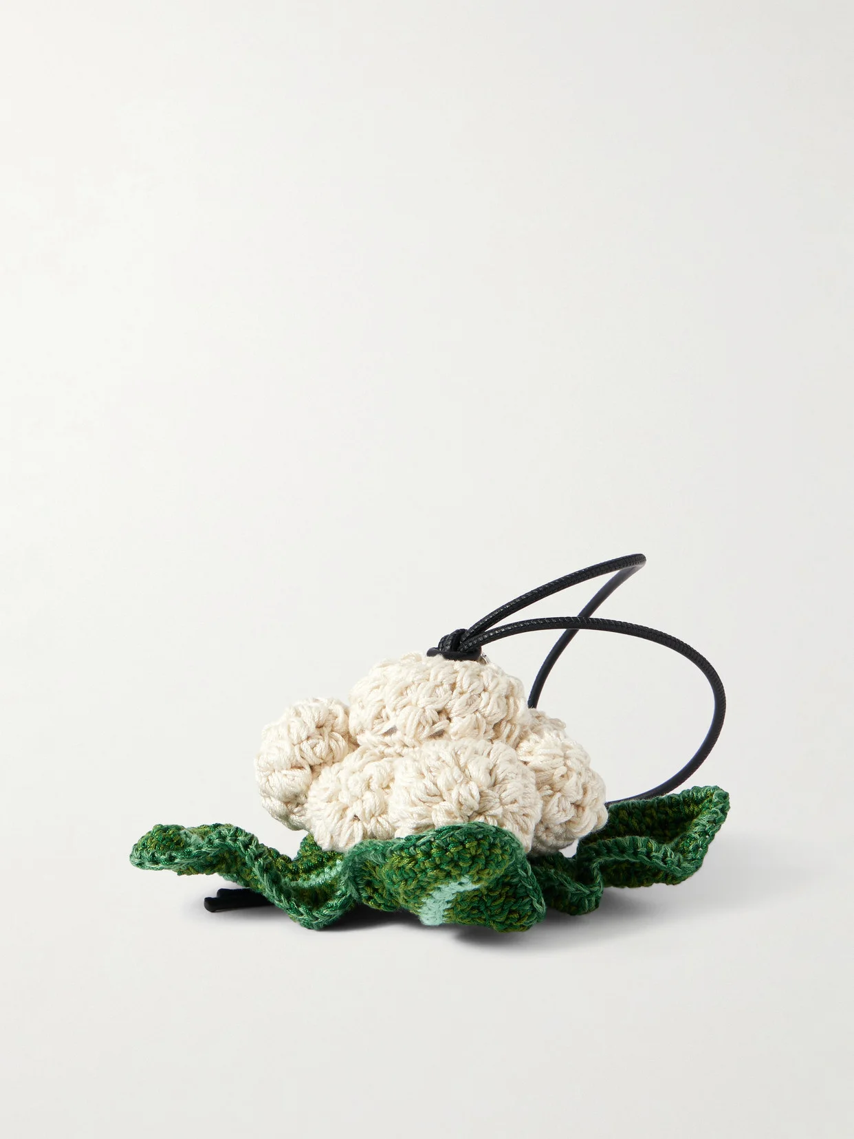 Cauliflower Crocheted Cotton Bag Charm - 1