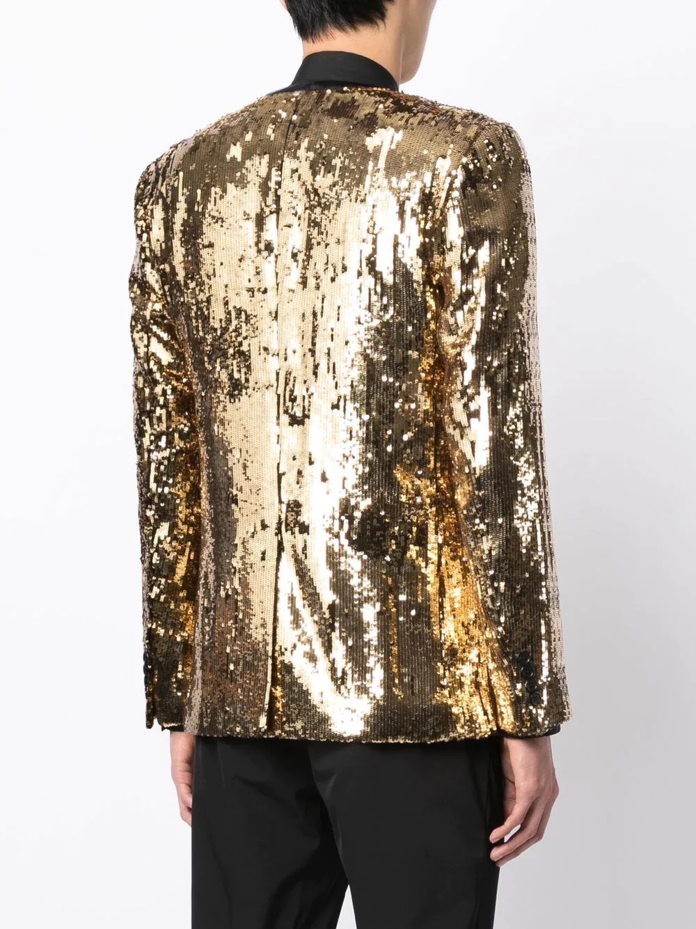 sequin-embellished single-breasted blazer - 4