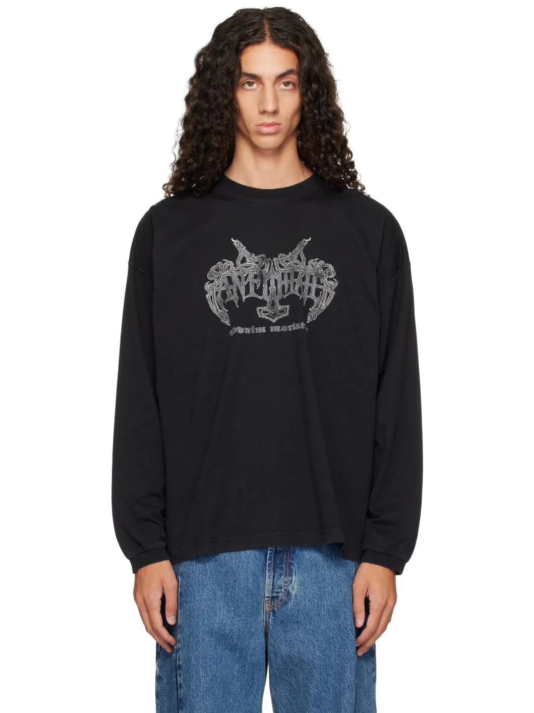 Black 'Antihate' Longsleeve T-shirt - 1