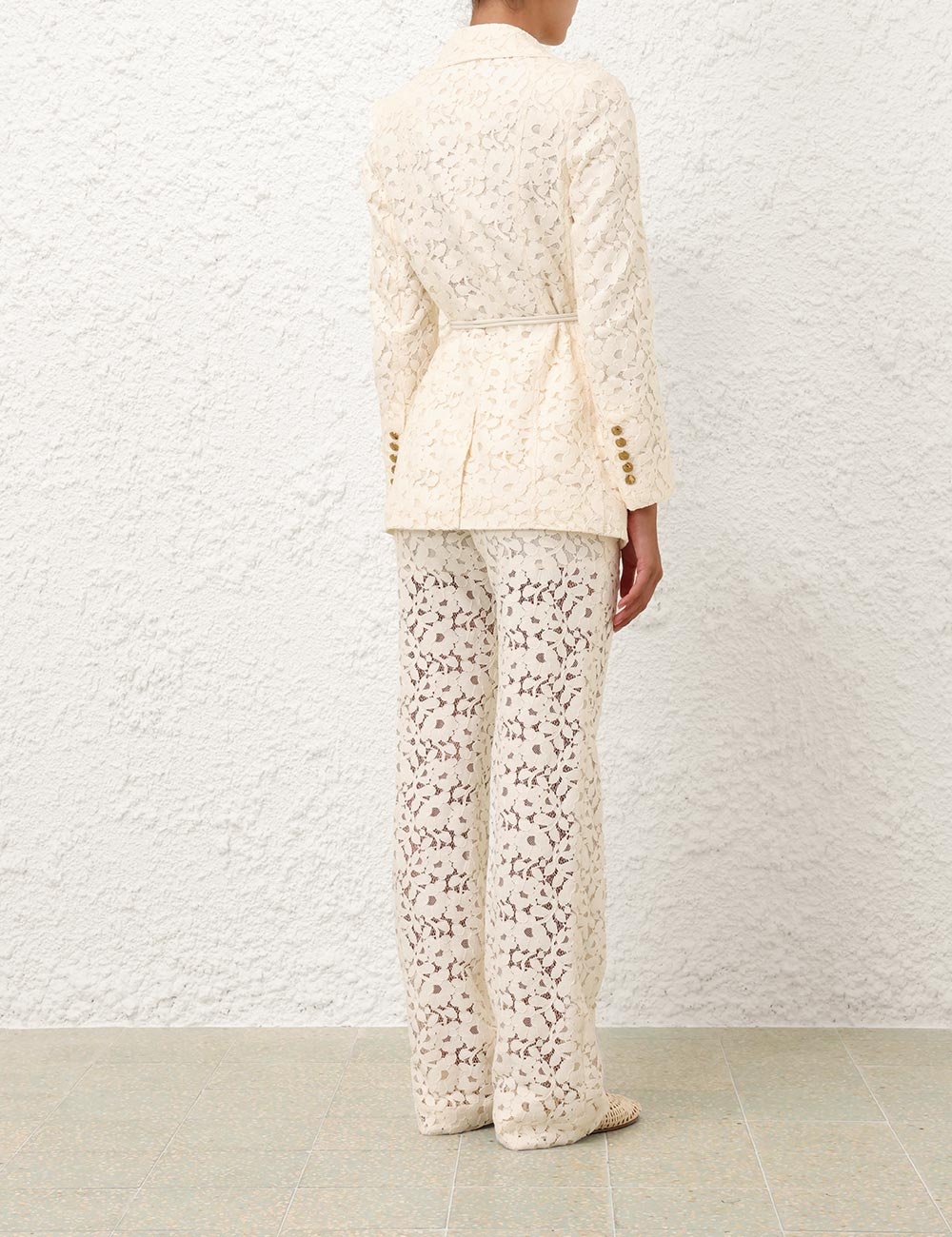ILLUMINATE LACE BELTED JACKET - 4