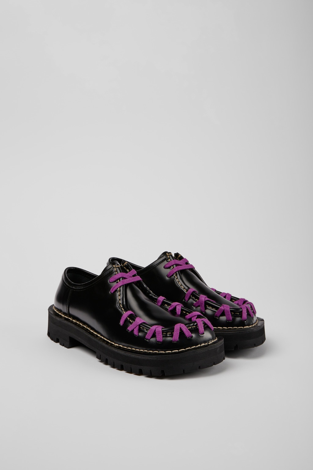 Black leather shoes - 2