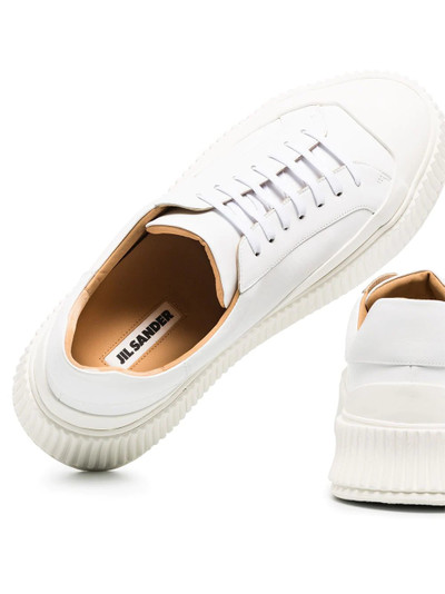 Jil Sander leather low-top sneakers outlook