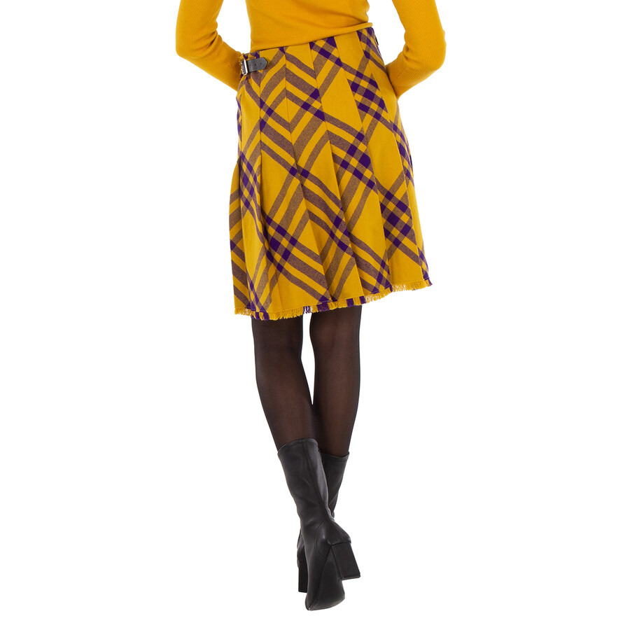 Burberry Check-Pattern Frayed Kilt - 3