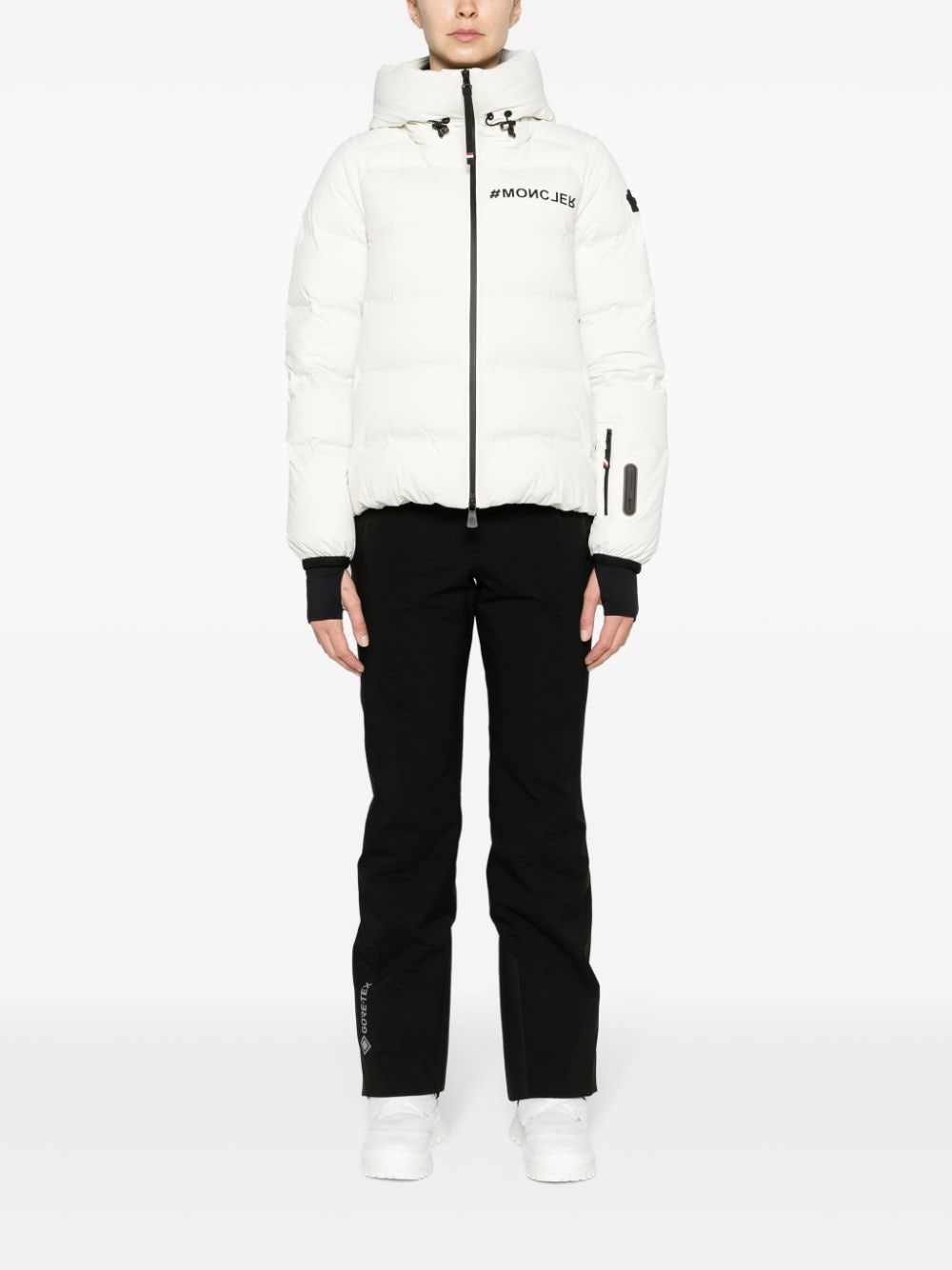 Suisses logo-print puffer jacket - 2