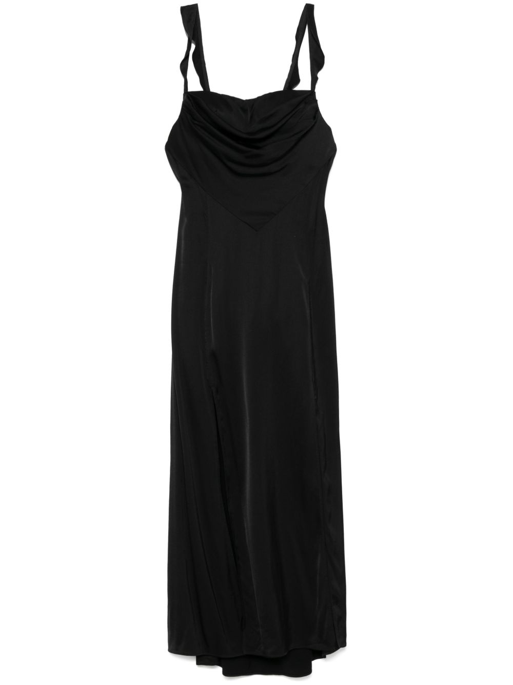 satin-finish maxi dress - 1