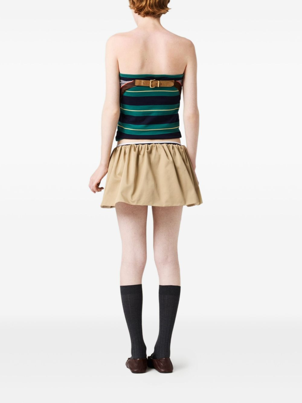 elasticated-waist miniskirt - 3