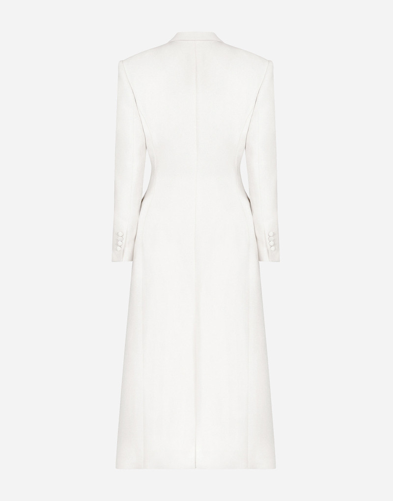 Dolce & Gabbana Long double-breasted wool cady coat outlook