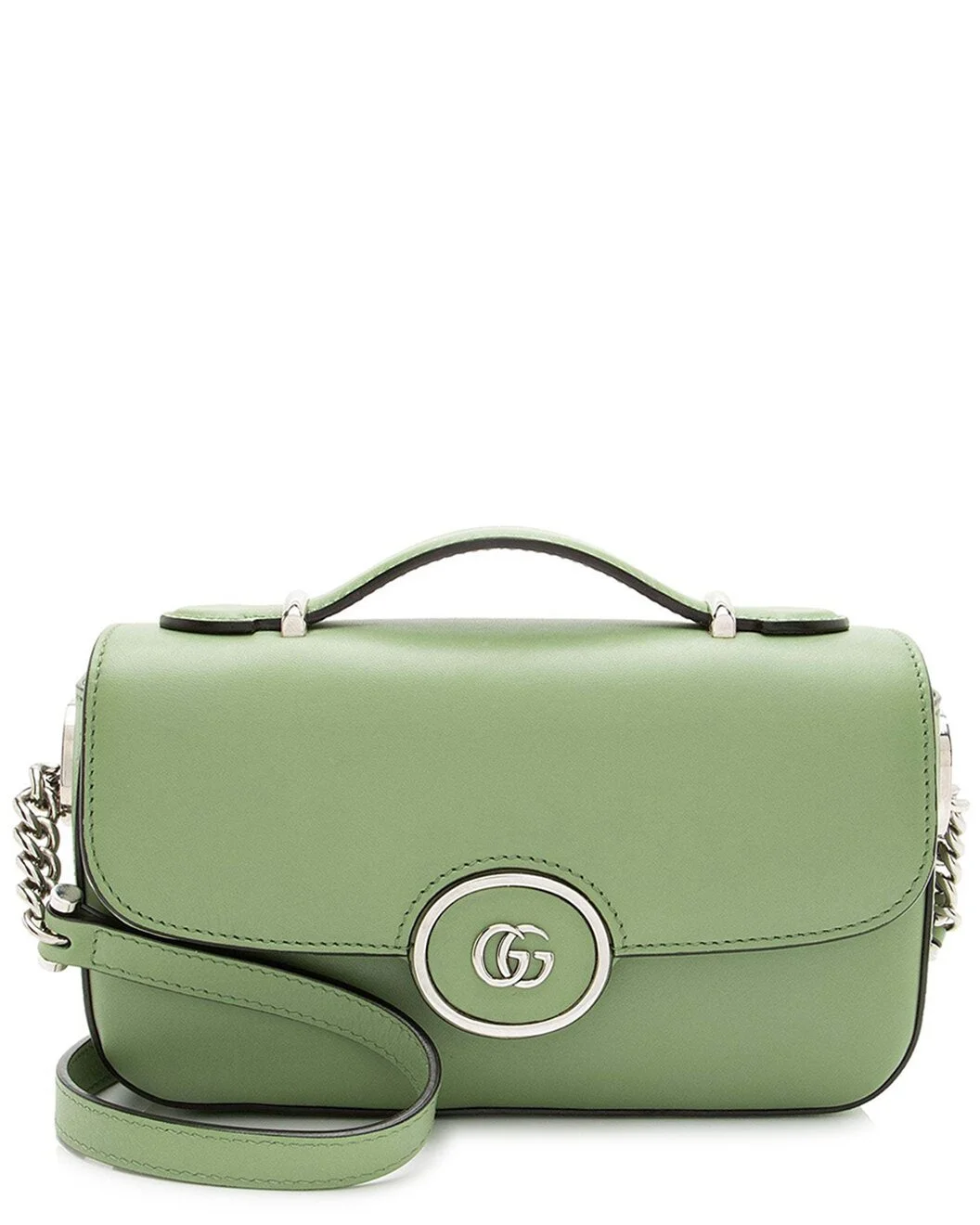 Gucci Green Calfskin Petite GG Mini Shoulder Bag (Authentic Pre-Loved) - 1