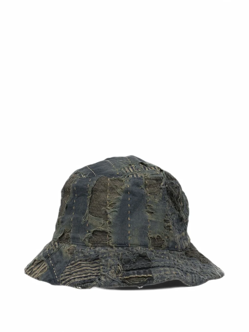 Boro distressed patchwork bucket hat - 1