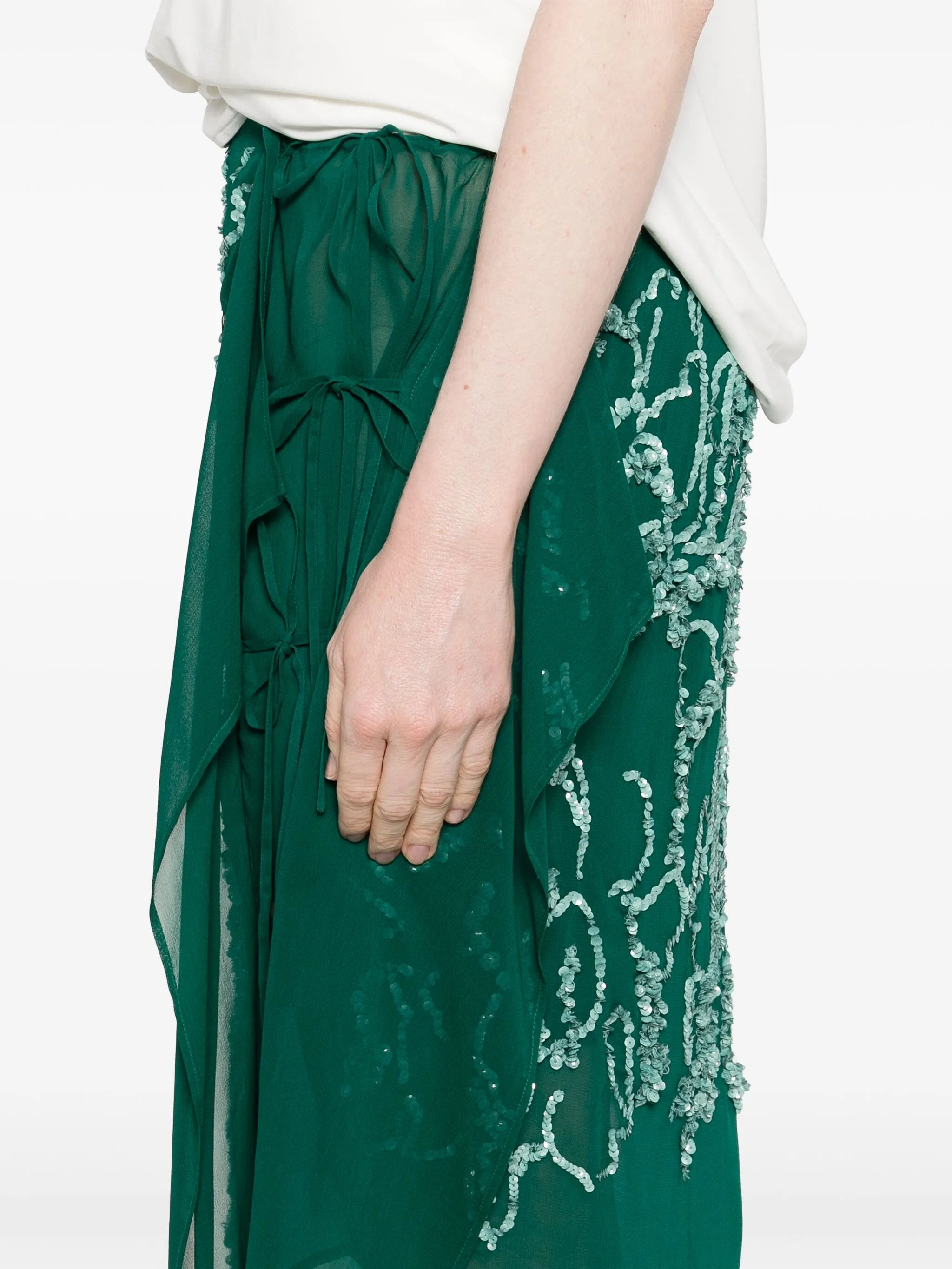 Sequin-detail Midi Skirt - 4