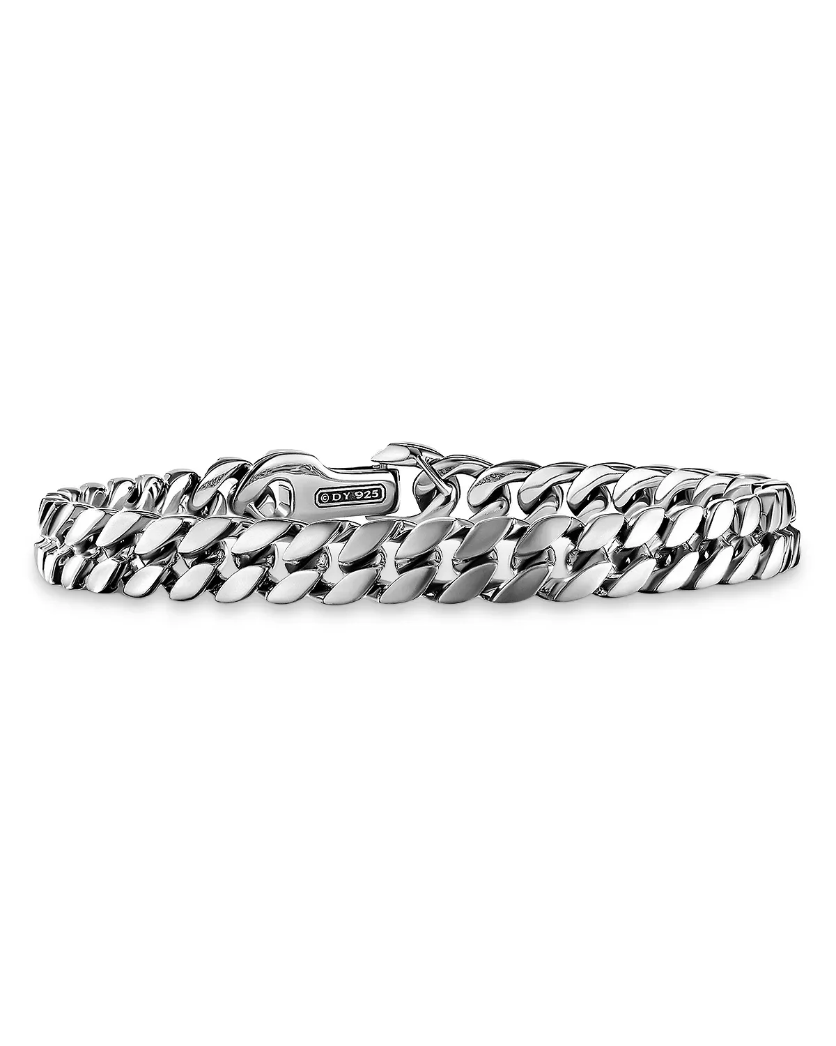 Men's Curb Chain Bracelet in Sterling Silver, 8mm - 1