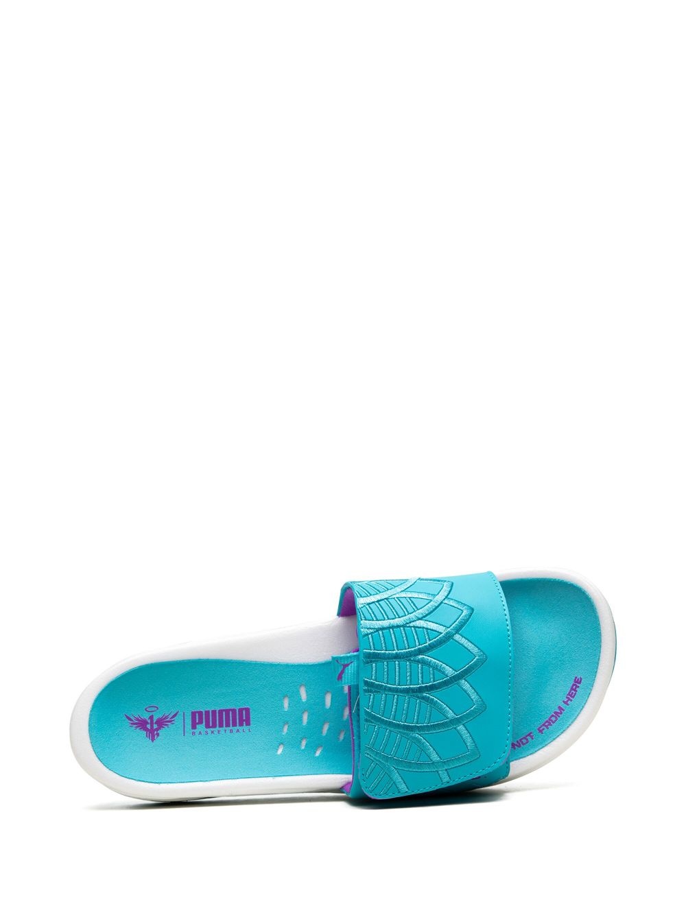 x LaMelo Ball Nitrocat V "Hornets Away" slides - 4