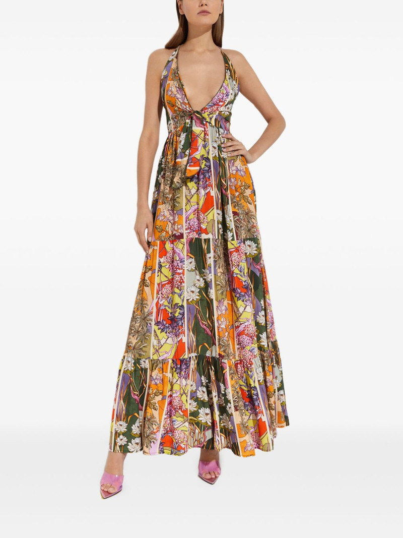 Agua by Agua Bendita Fairy Suki tie-back floral maxi dress outlook