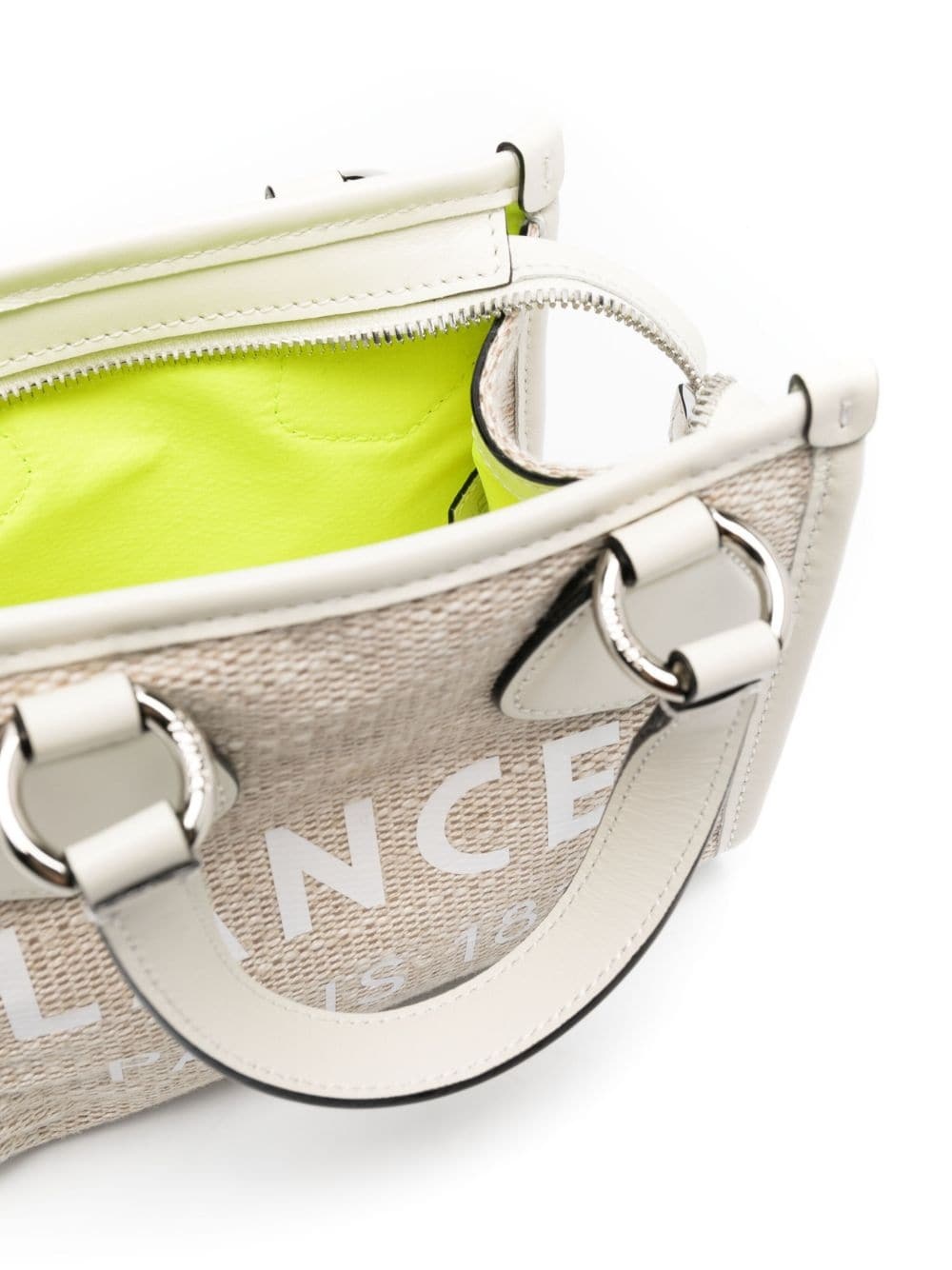 logo-print leather tote bag - 5