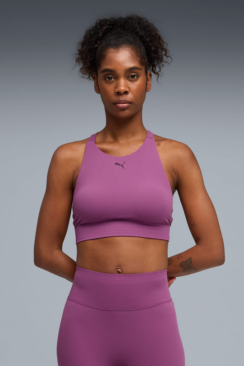 PUMA Shapeluxe High Neck Women's Moisture Wicking, Mid Impact Sports Bra outlook
