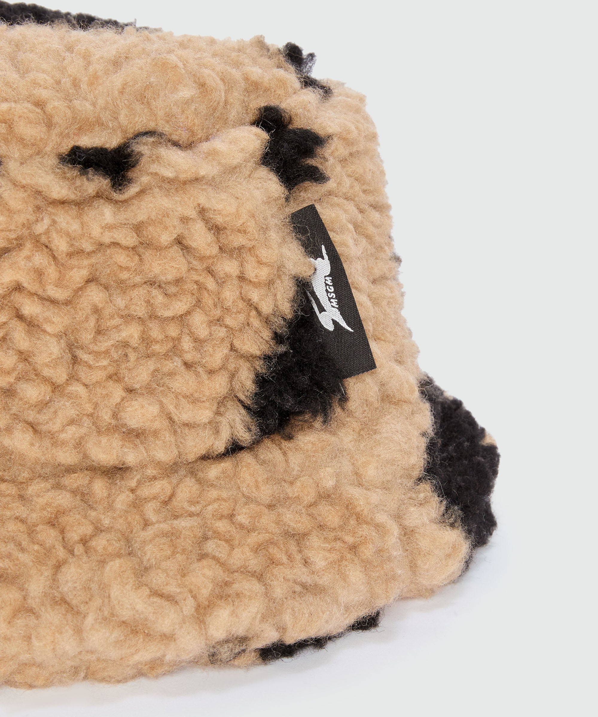 Beige teddy bucket hat with "Follow the Rabbit®" motif - 2