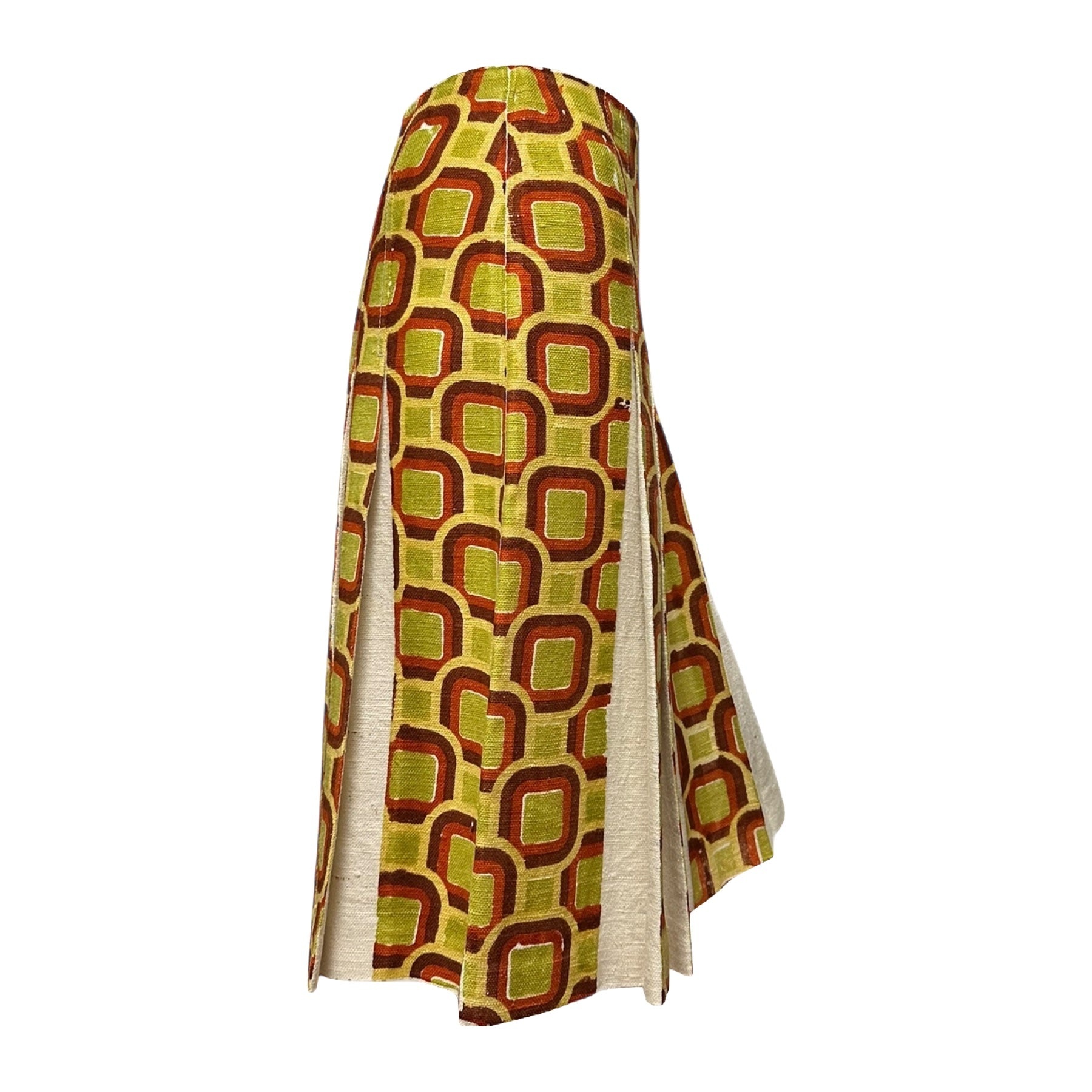 PRADA Spring Summer 2005 Geometric Print Pleated Midi Skirt - 3