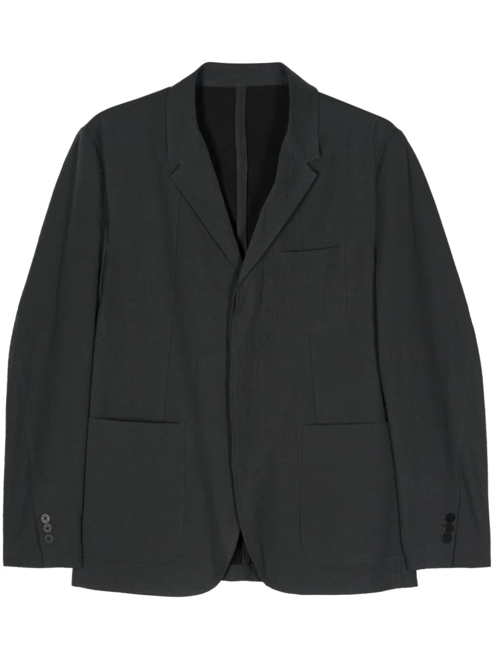 single-breasted cotton blazer - 1