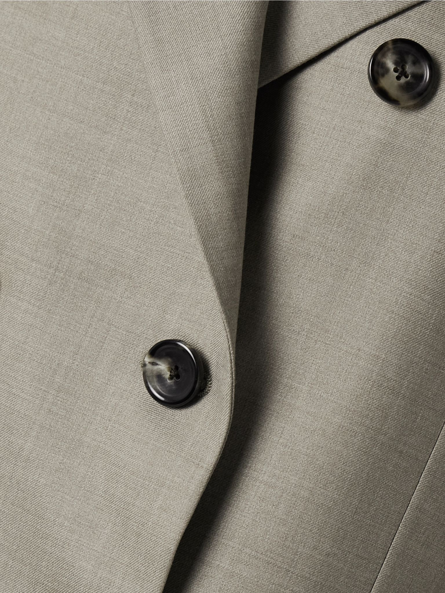Ananda double-breasted wool-twill blazer Stone - 5