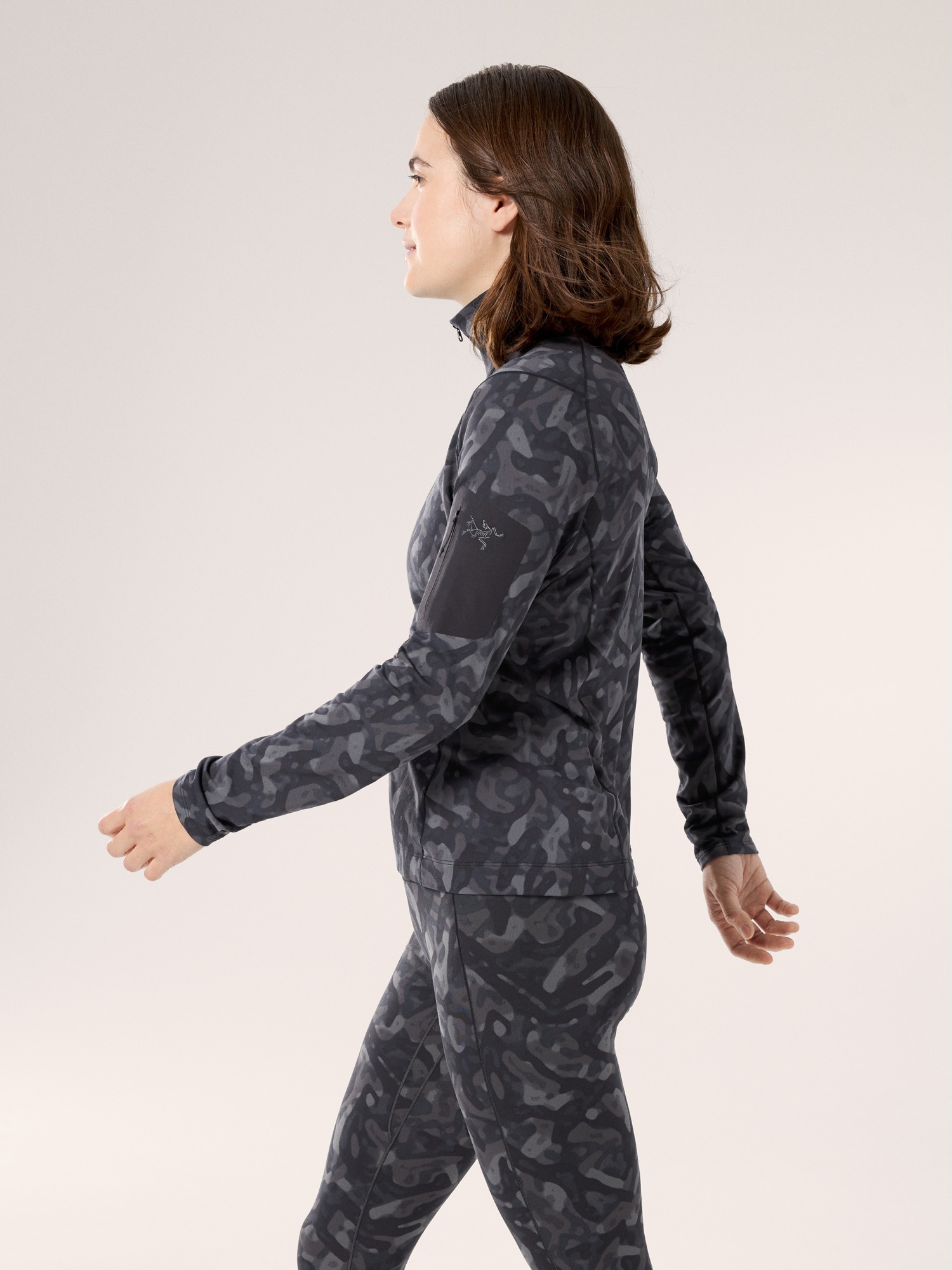 Rho Zip Neck Print - 6