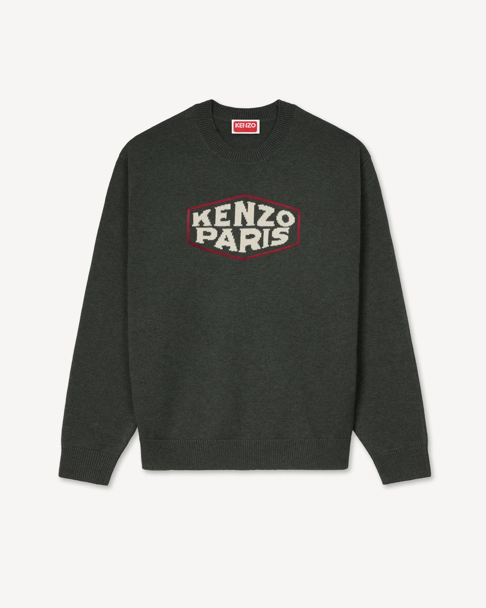 'KENZO Paris Frame' embroidered jumper in wool and cotton - 1