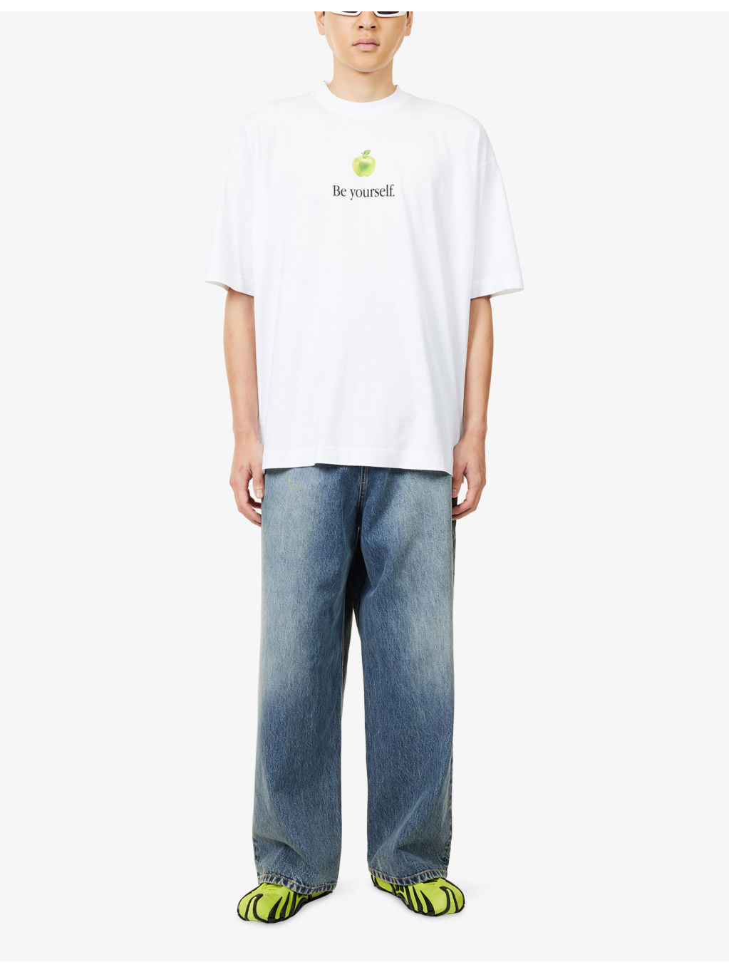 Be Yourself Crewneck Cotton-Jersey T-Shirt - 2