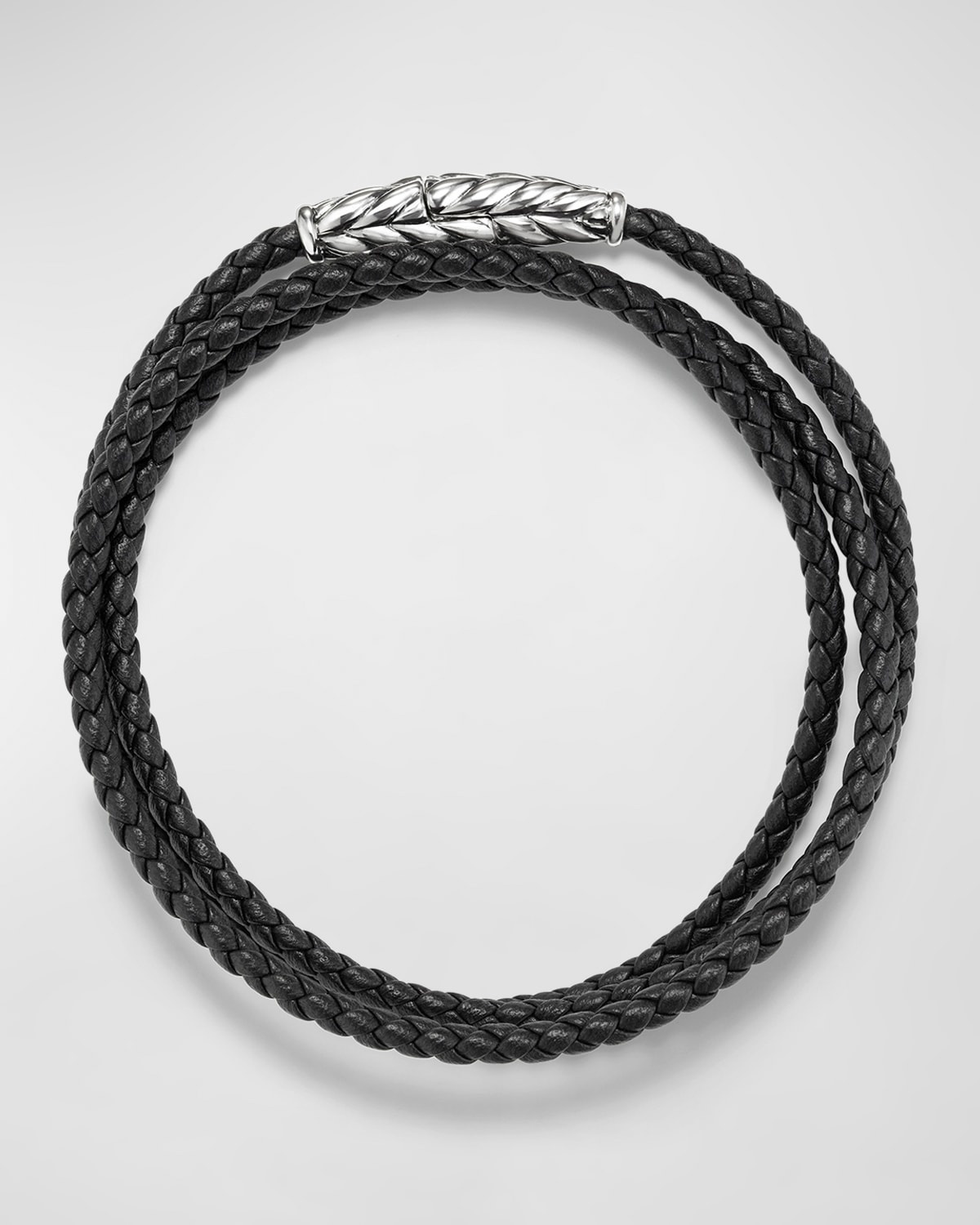 Men's Leather Triple Wrap Bracelet - 3