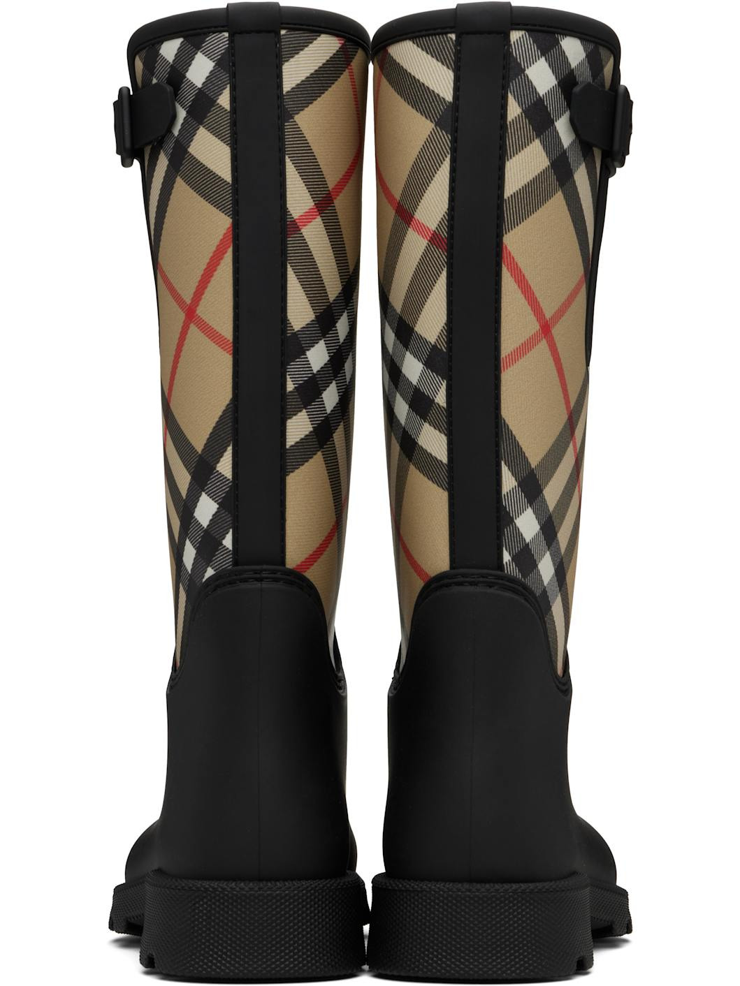Black Rubber Marsh Stamp High Boots - 2