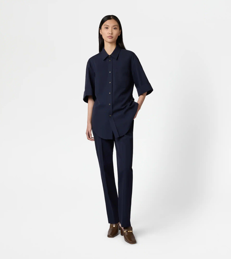 Tod's SHIRT IN WOOL AND COTTON - BLUE outlook