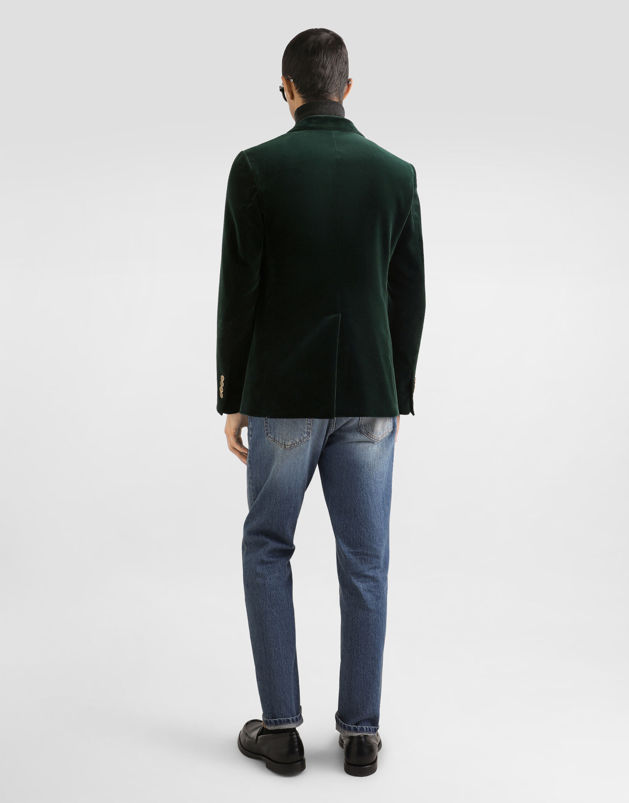 Double-breasted sicilia light cotton velvet jacket - 3