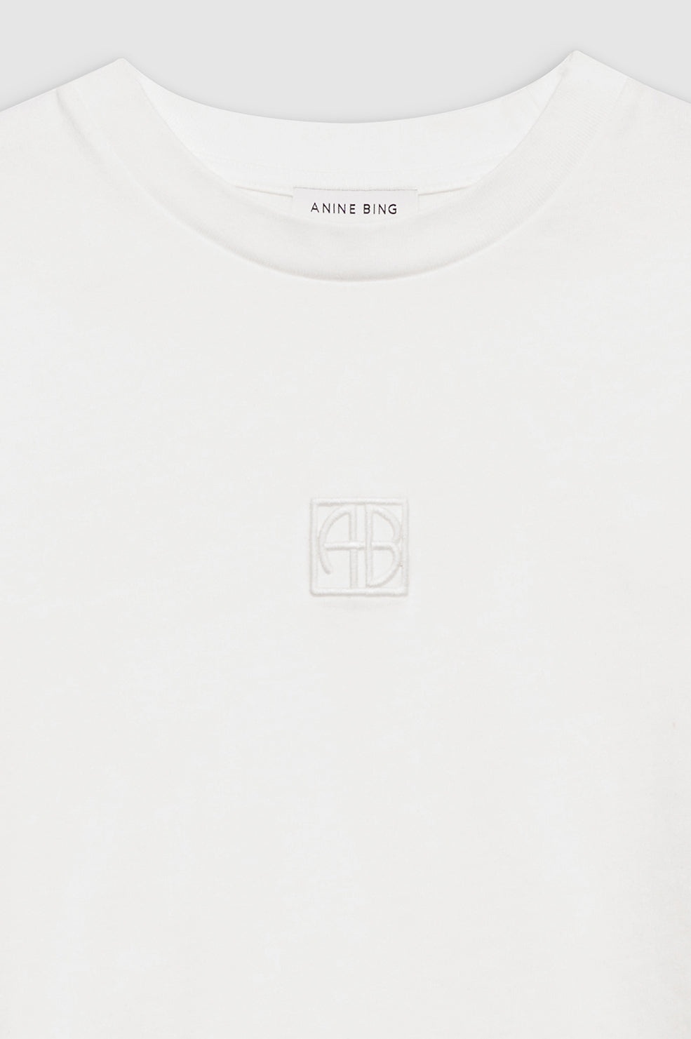 Myers Cropped Tee Framed Monogram - Ivory - 4