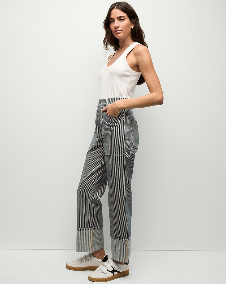 DYLAN STRIPED CARGO STRAIGHT-LEG JEAN - 4