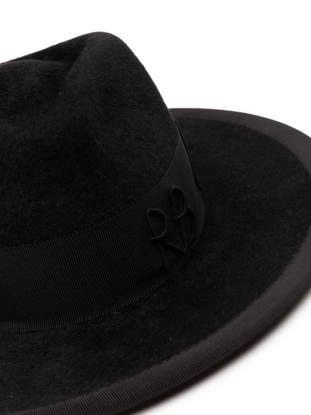 logo-embroidered fedora hat - 2