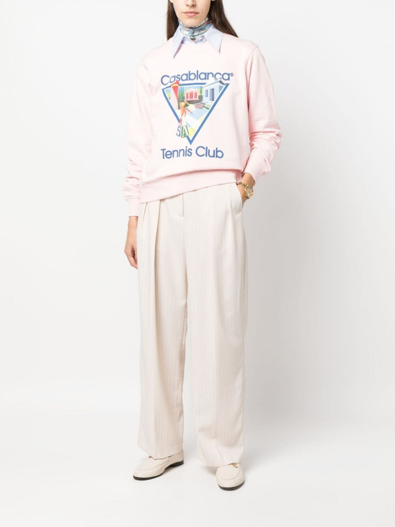 CASABLANCA Tennis Club print sweatshirt outlook