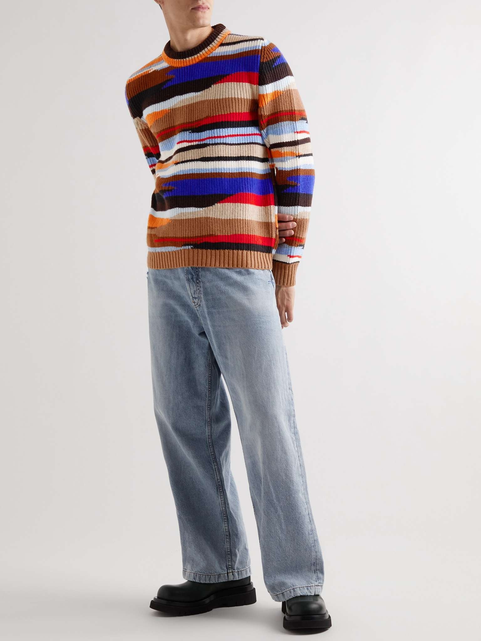 Striped Intarsia Wool Sweater - 2