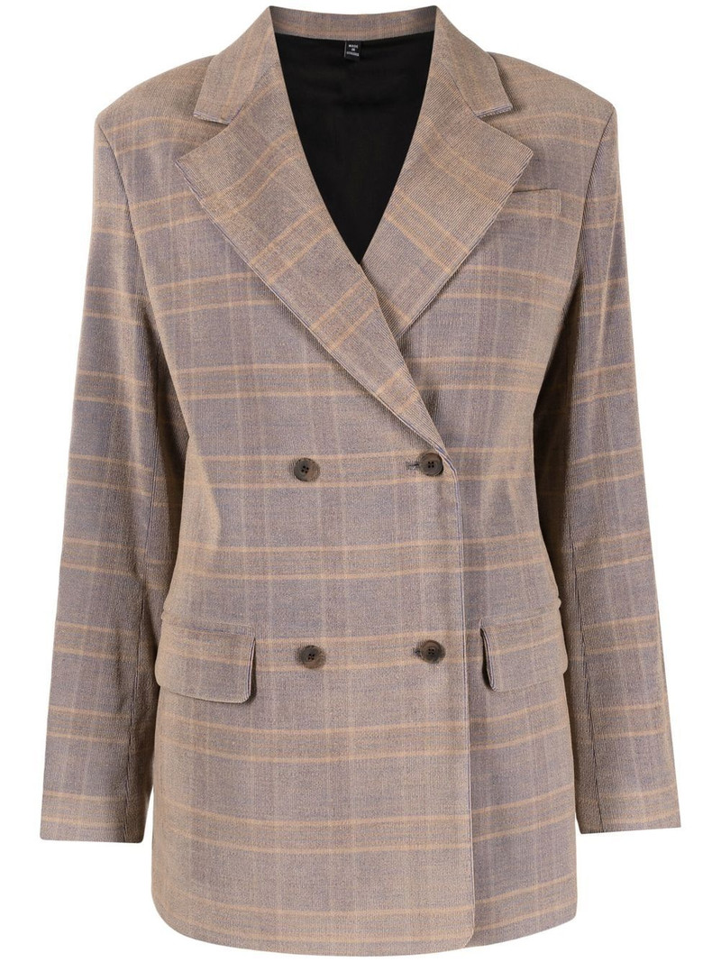 check print blazer 1