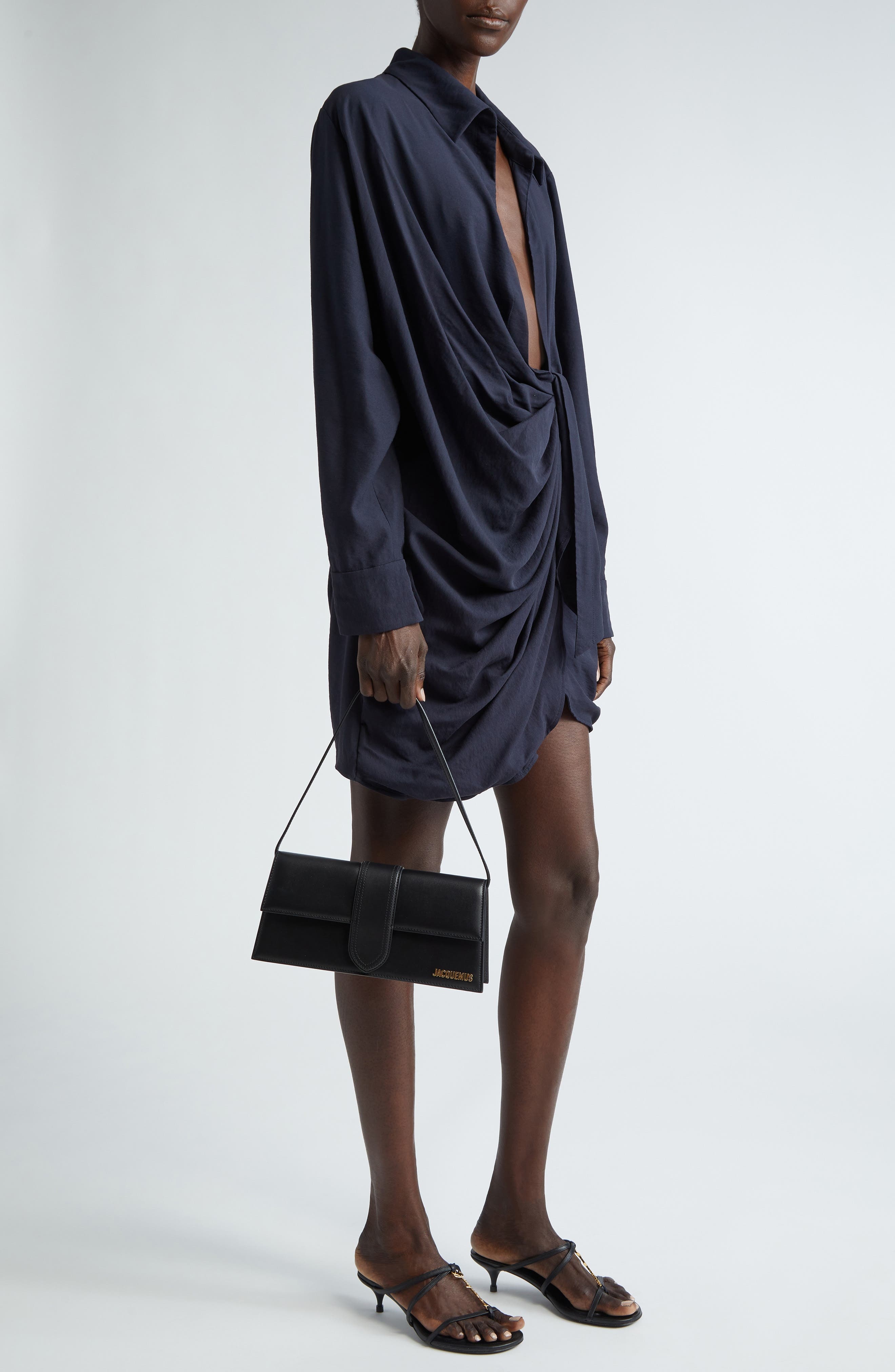 Long Le Bambino Leather Shoulder Bag - 2
